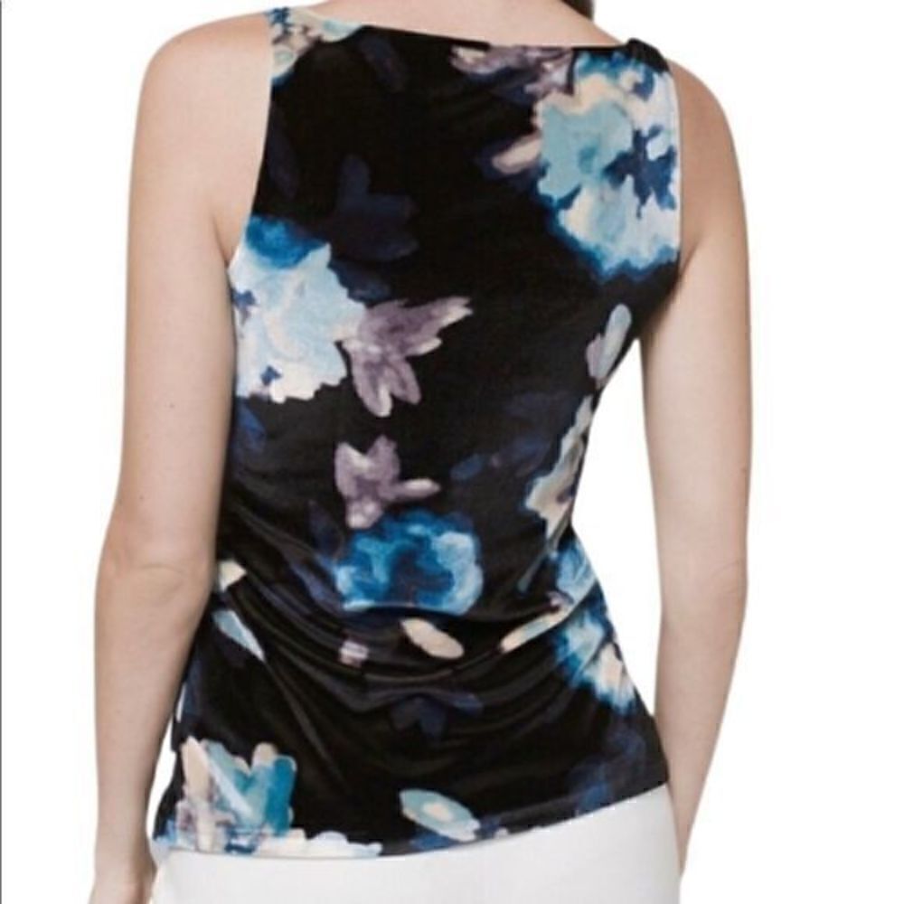 NWT. WHBM Velvet Floral Drape Neck Tank - Picture 3 of 6
